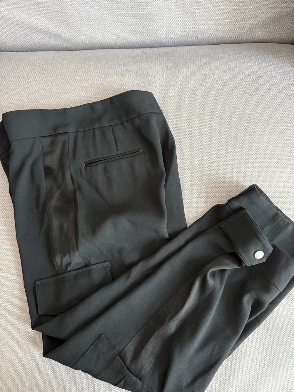 rag & bone Black Crepe Cargo Pants Size 0